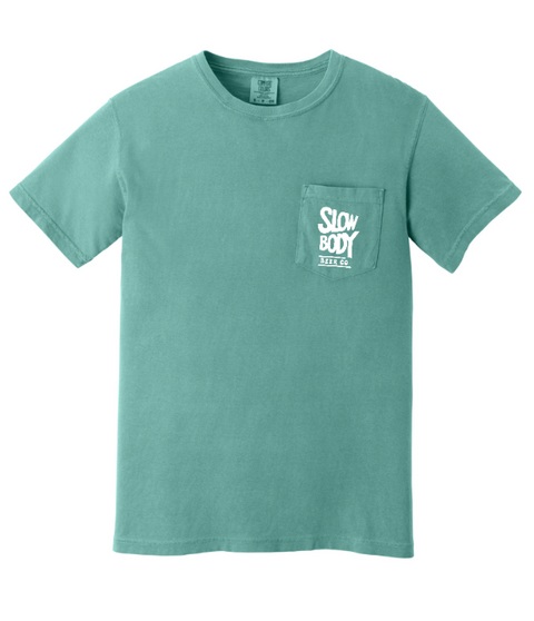 teal shirt on a white background
